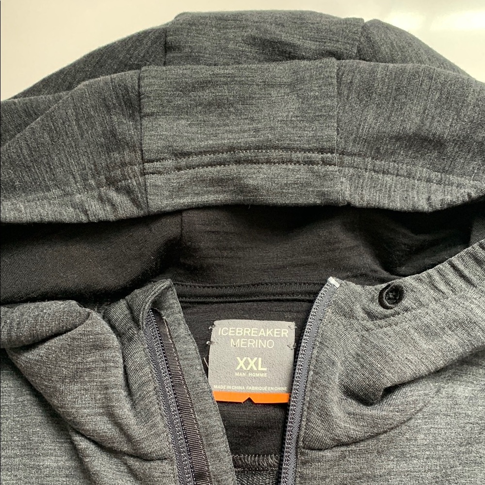 Icebreaker Merino Gray Hoodie XXL - Picture 4 of 7